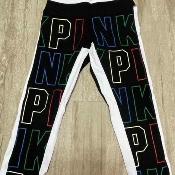 🌈PINK Rainbow Crop Leggings🌈 - Picture 4 of 6